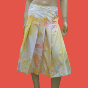 Upcycled Banana Republic Cotton Wide Pleats Skirt